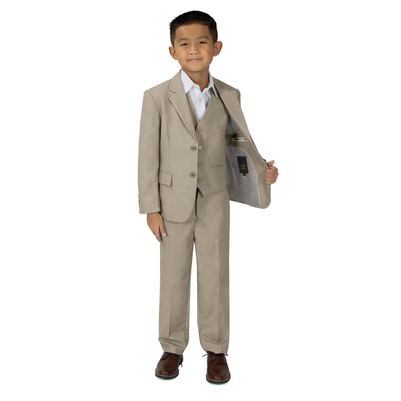 Spring Notion Boys' 3-Piece Suit Set Tan 10 - Image 1